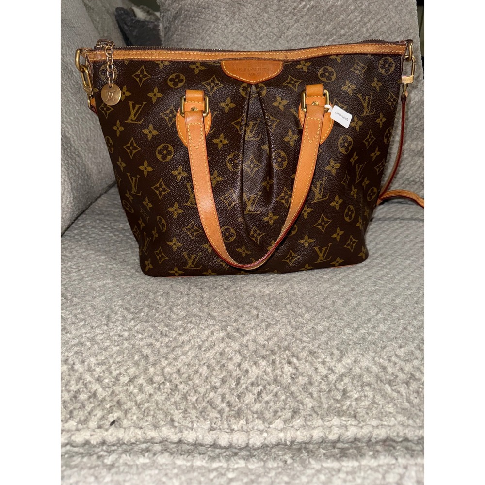 Louis Vuitton Palermo PM Monogram Canvas Handbag Brown Tote M40145